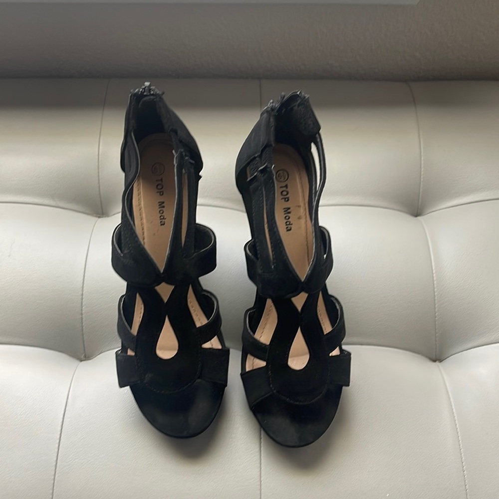 Top Moda Black Wedges